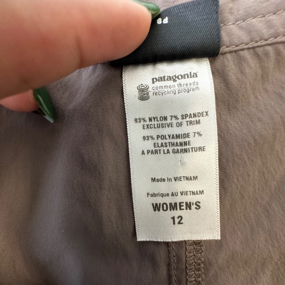 Patagonia Women’s Brown Athletic Skort with Side Button – Size 12 - Picture 9 of 14
